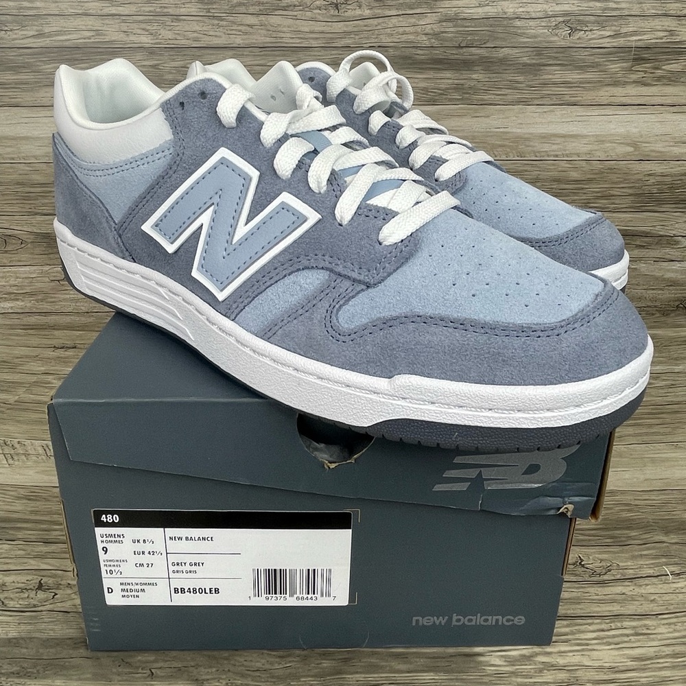 NEW New Balance 480 Arctic Grey White Shoe Men's Sizes BB480LEB - Picture 6 of 8